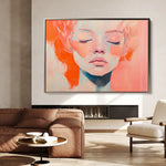Portrait 064 Canvas Art 18" x 24" / 45 x 60 cm / Black