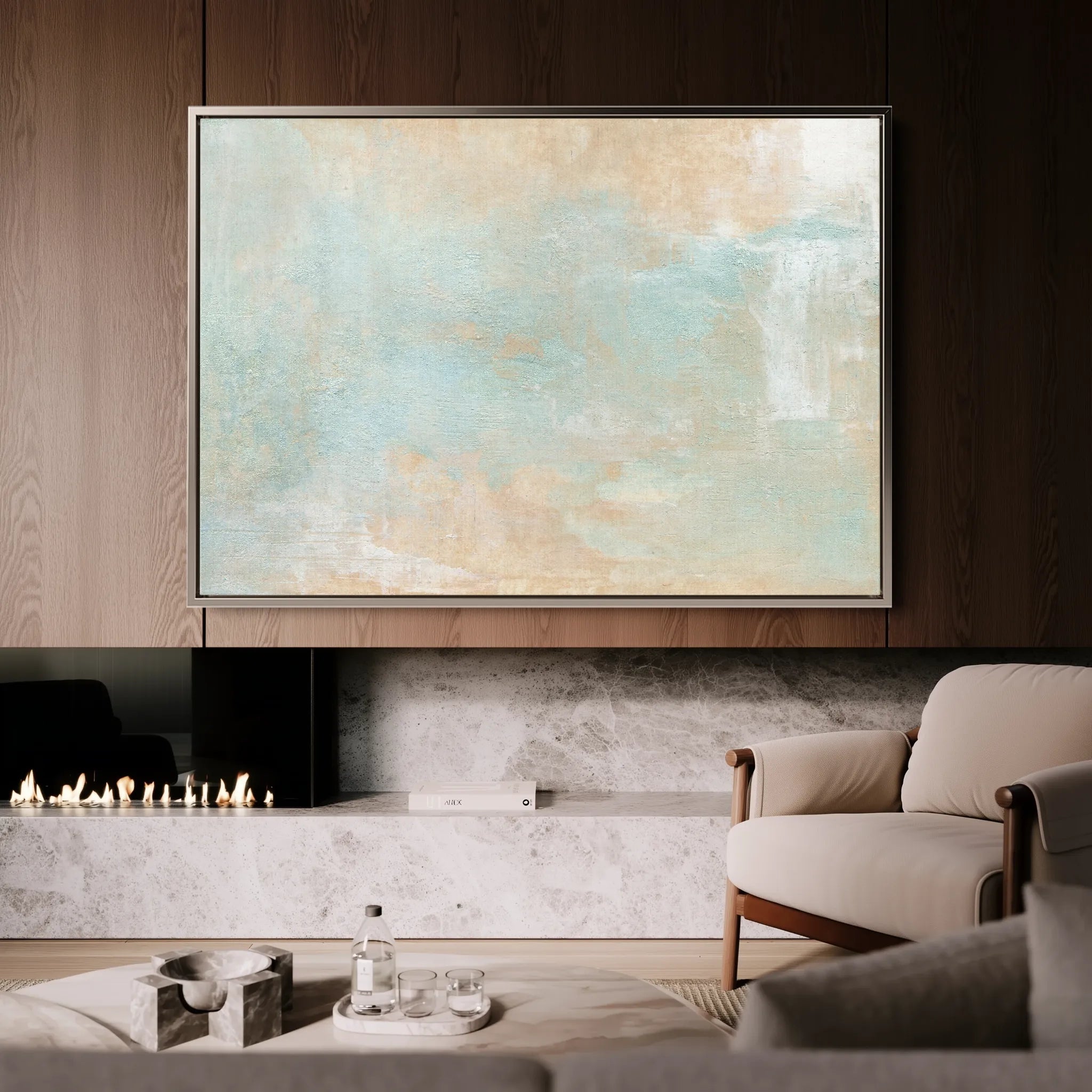 Abstract 065 Canvas Art 18" x 24" / 45 x 60 cm / Black