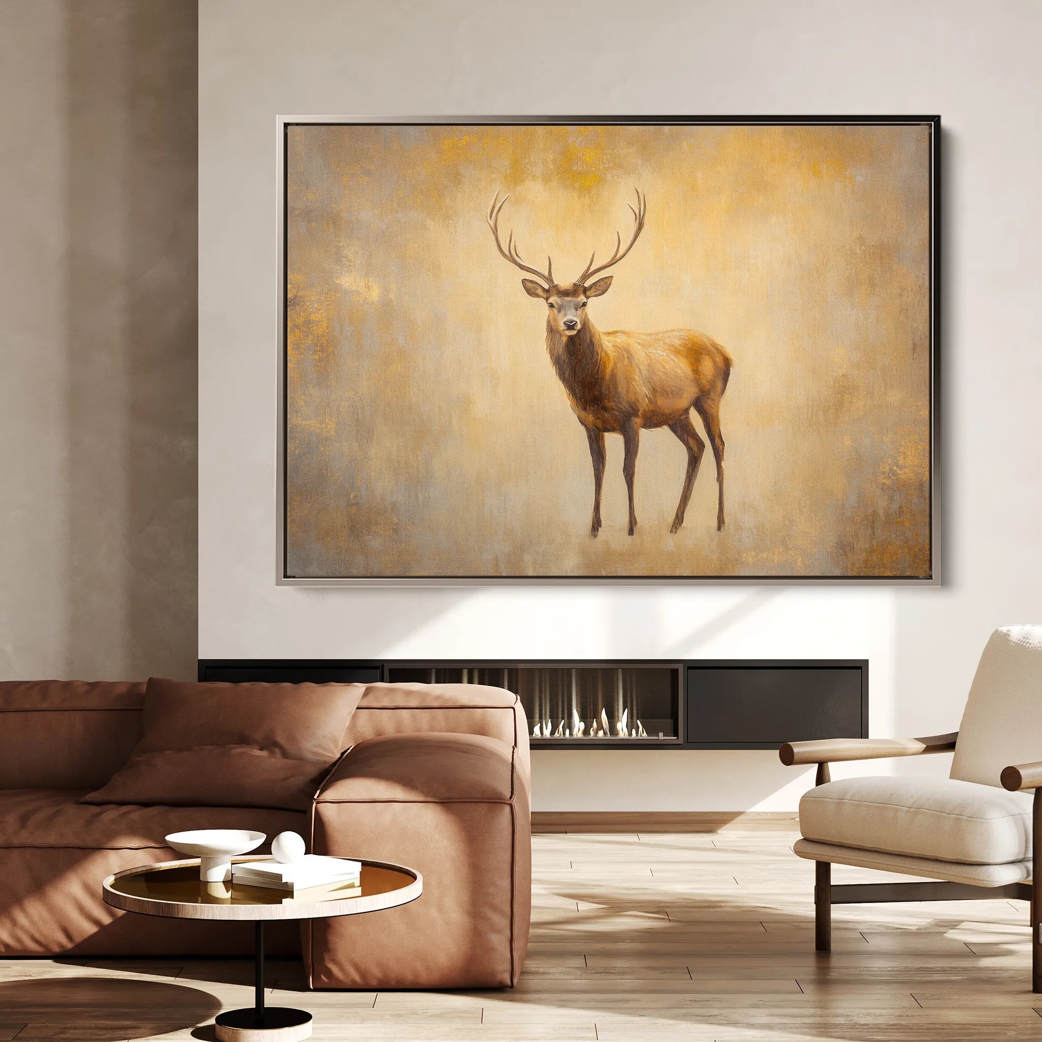 Animals 065 Canvas Art 18" x 24" / 45 x 60 cm / Black