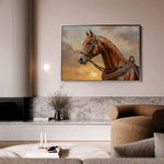 Horses 065 Canvas Art 18" x 24" / 45 x 60 cm / Black