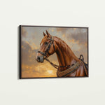 Horses 065 Canvas Art 18" x 24" / 45 x 60 cm / Black