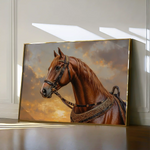 Horses 065 Canvas Art 60 x 40 cm / Black