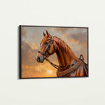 Horses 065 Canvas Art 60 x 40 cm / Black