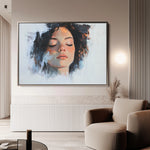 Portrait 065 Canvas Art 18" x 24" / 45 x 60 cm / Black