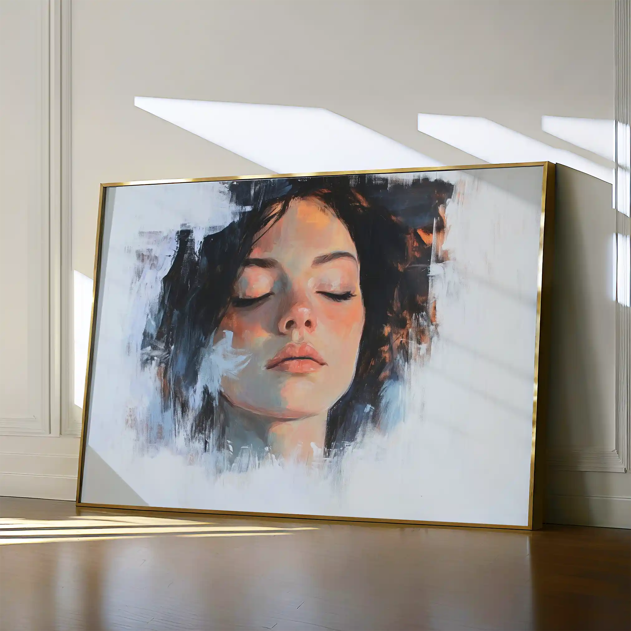 Portrait 065 Canvas Art 60 x 40 cm / Black