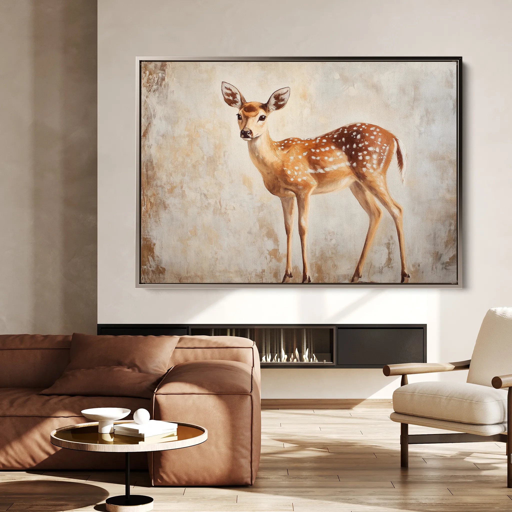 Animals 066 Canvas Art 18" x 24" / 45 x 60 cm / Black