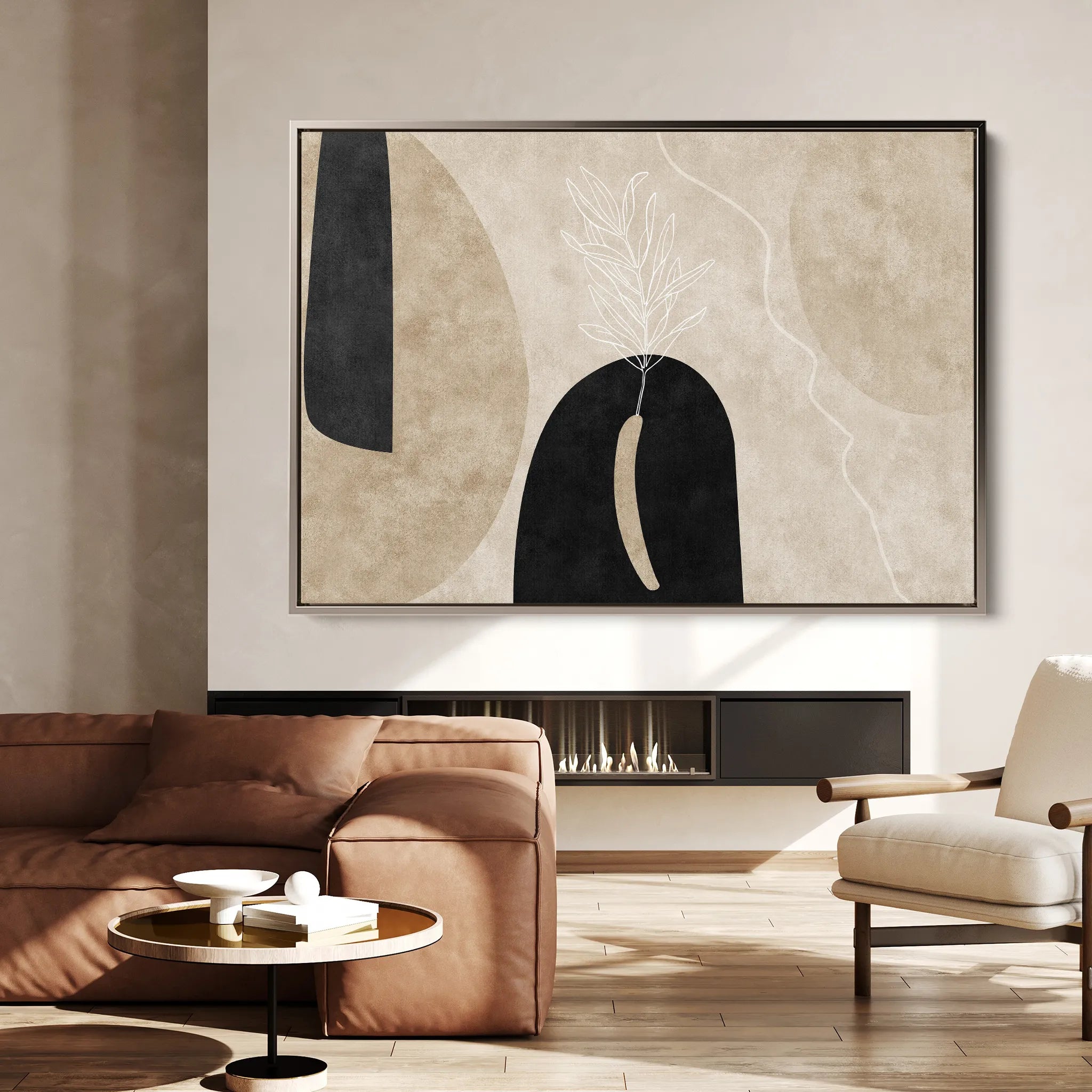 Boho 066 Canvas Art 18" x 24" / 45 x 60 cm / Black