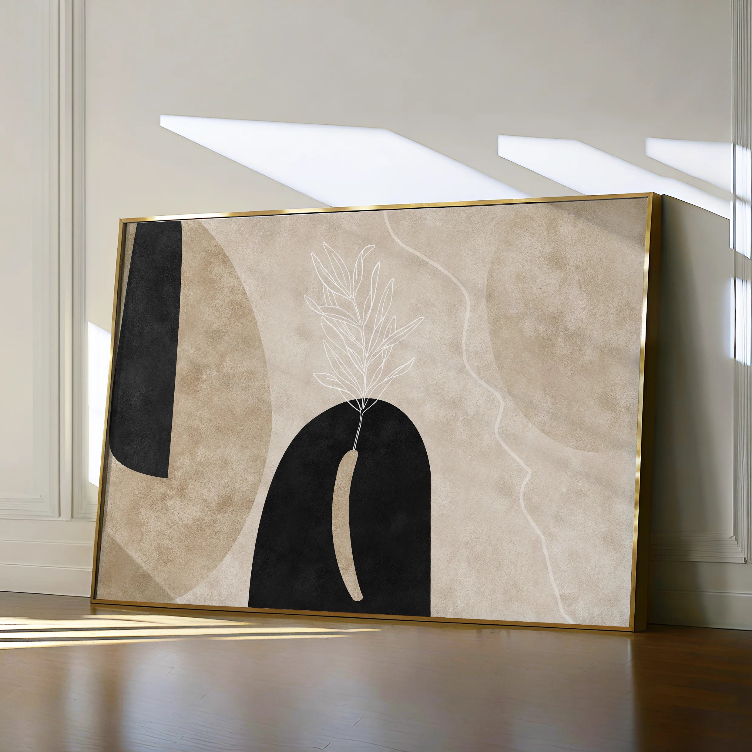 Boho 066 Canvas Art 18" x 24" / 45 x 60 cm / Black