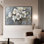 Floral 066 Canvas Art 18" x 24" / 45 x 60 cm / Black