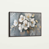 Floral 066 Canvas Art 18" x 24" / 45 x 60 cm / Black