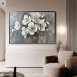 Floral 066 Canvas Art 60 x 40 cm / Black