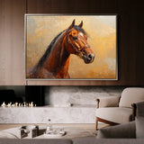 Horses 066 Canvas Art 18" x 24" / 45 x 60 cm / Black