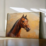 Horses 066 Canvas Art 18" x 24" / 45 x 60 cm / Black