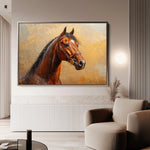 Horses 066 Canvas Art 18" x 24" / 45 x 60 cm / Black