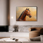 Horses 066 Canvas Art 18" x 24" / 45 x 60 cm / Black