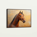 Horses 066 Canvas Art 18" x 24" / 45 x 60 cm / Black