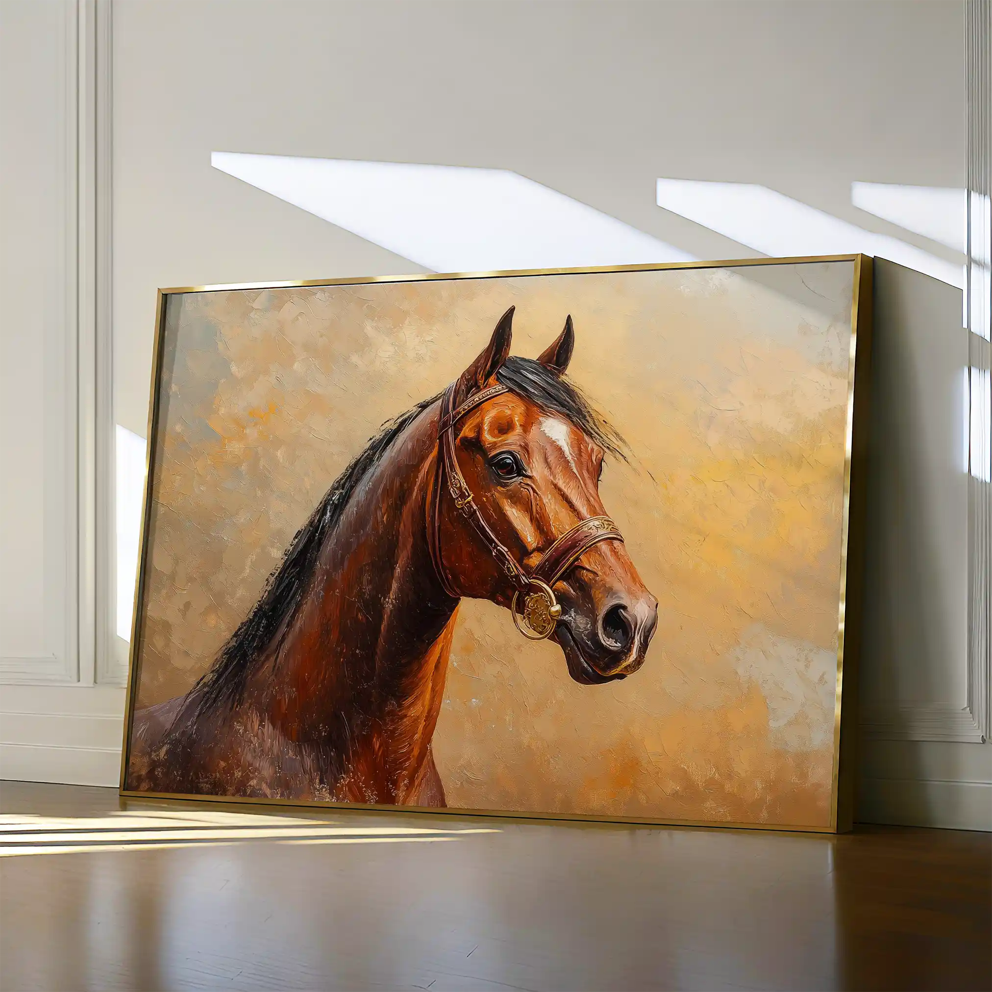 Horses 066 Canvas Art 60 x 40 cm / Black