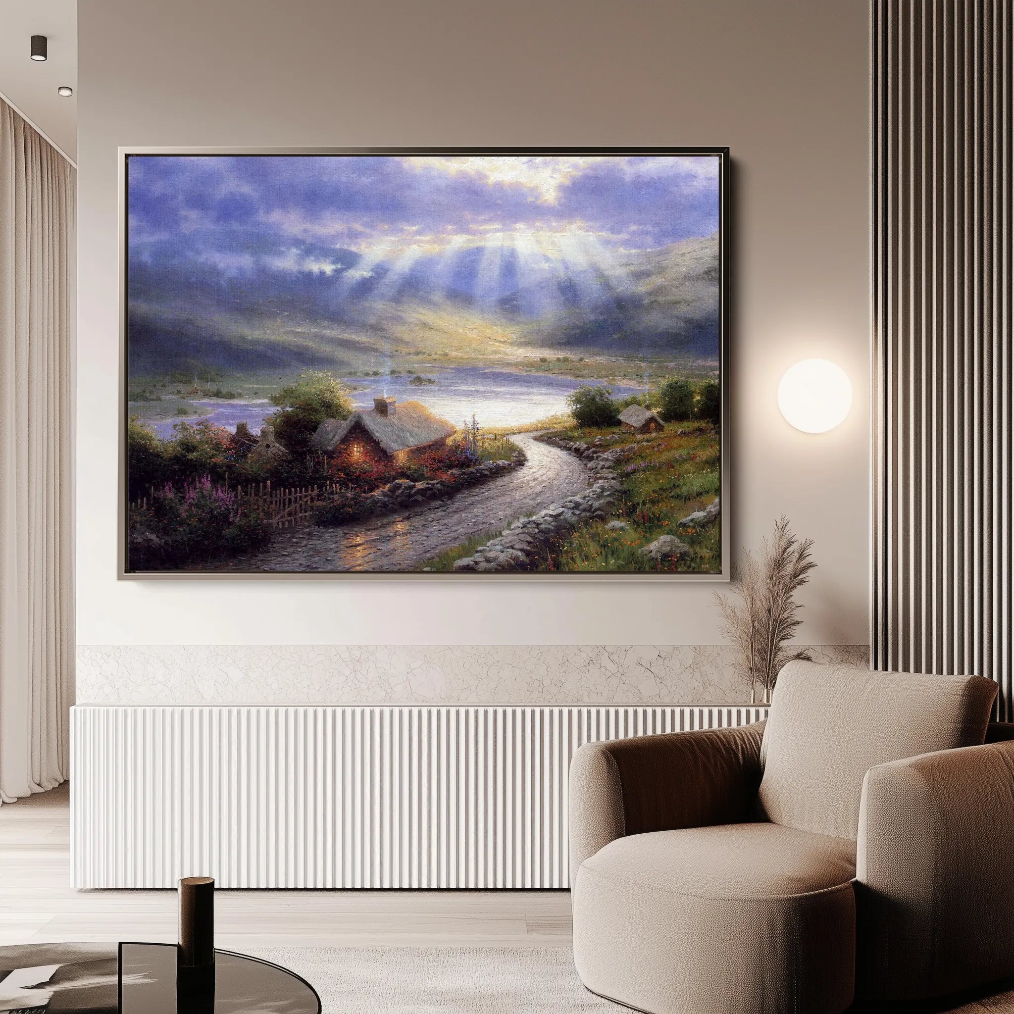 Landscape 066 Canvas Art 18" x 24" / 45 x 60 cm / Black