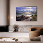 Landscape 066 Canvas Art 60 x 40 cm / Black