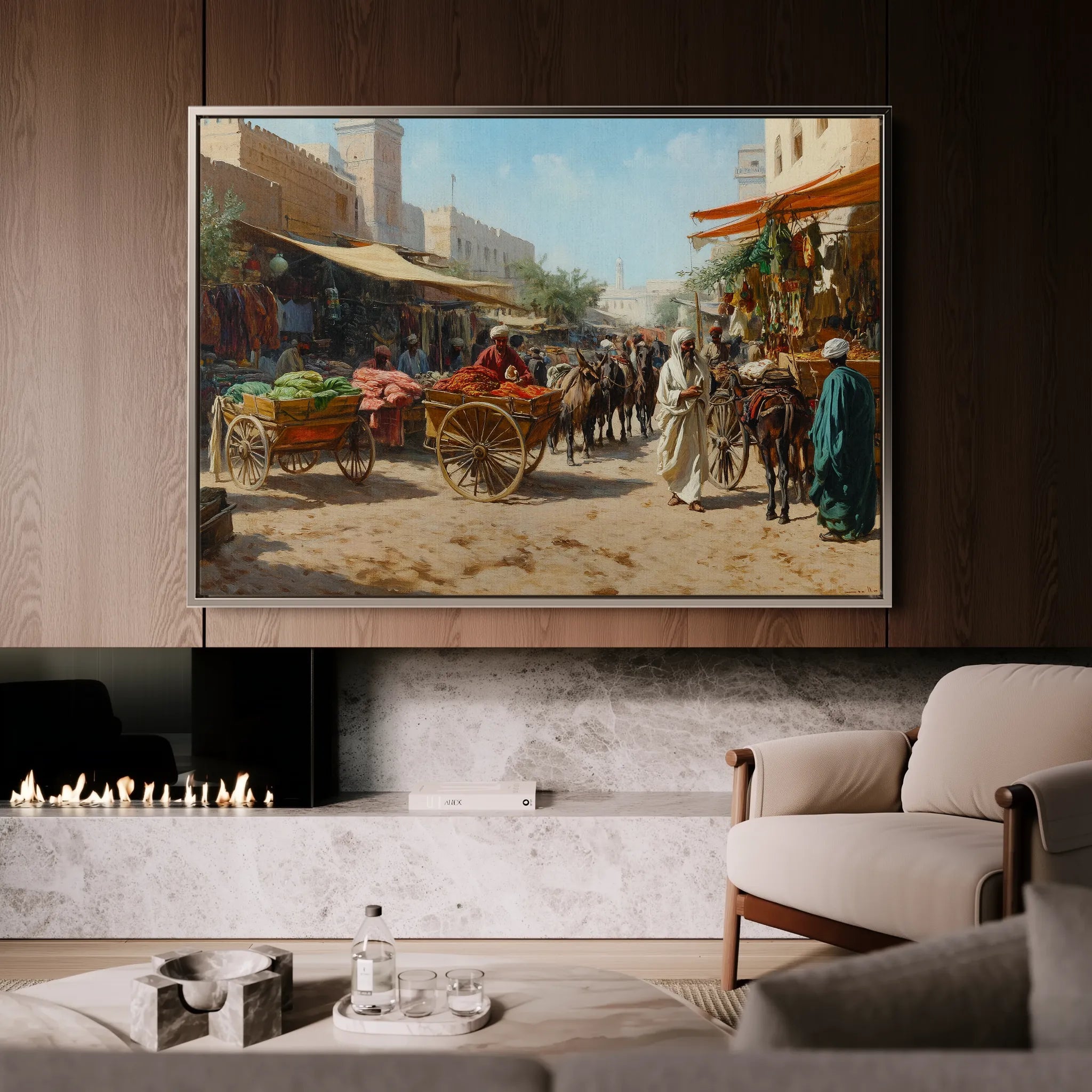 Orientalist 066 Canvas Art 18" x 24" / 45 x 60 cm / Black