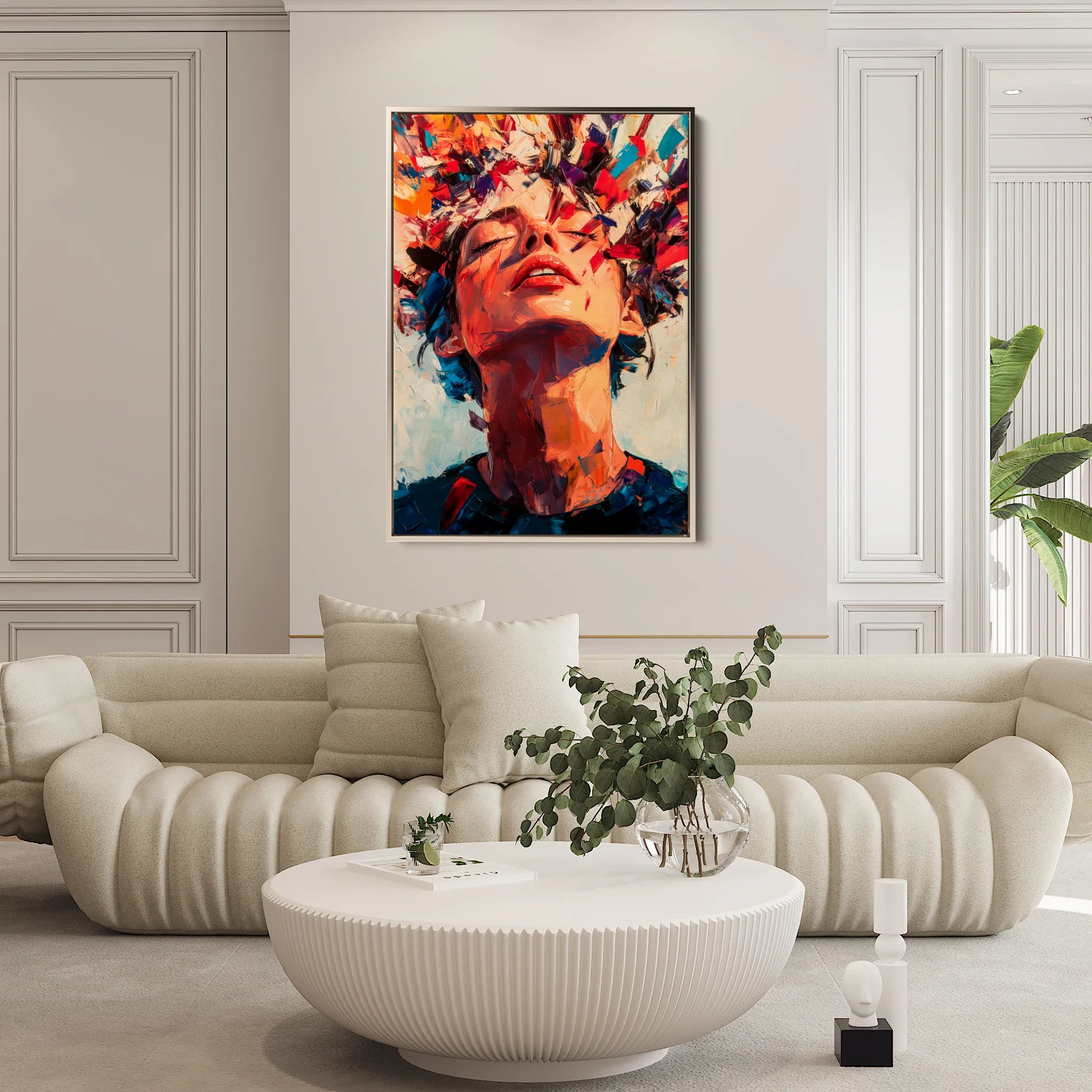 Portrait 066 Canvas Art 18" x 24" / 45 x 60 cm / Black