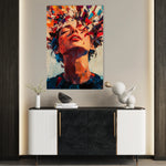 Portrait 066 Canvas Art 18" x 24" / 45 x 60 cm / Black
