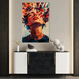 Portrait 066 Canvas Art 18" x 24" / 45 x 60 cm / Black