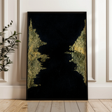 Abstract 067 Canvas Art 18" x 24" / 45 x 60 cm / Black