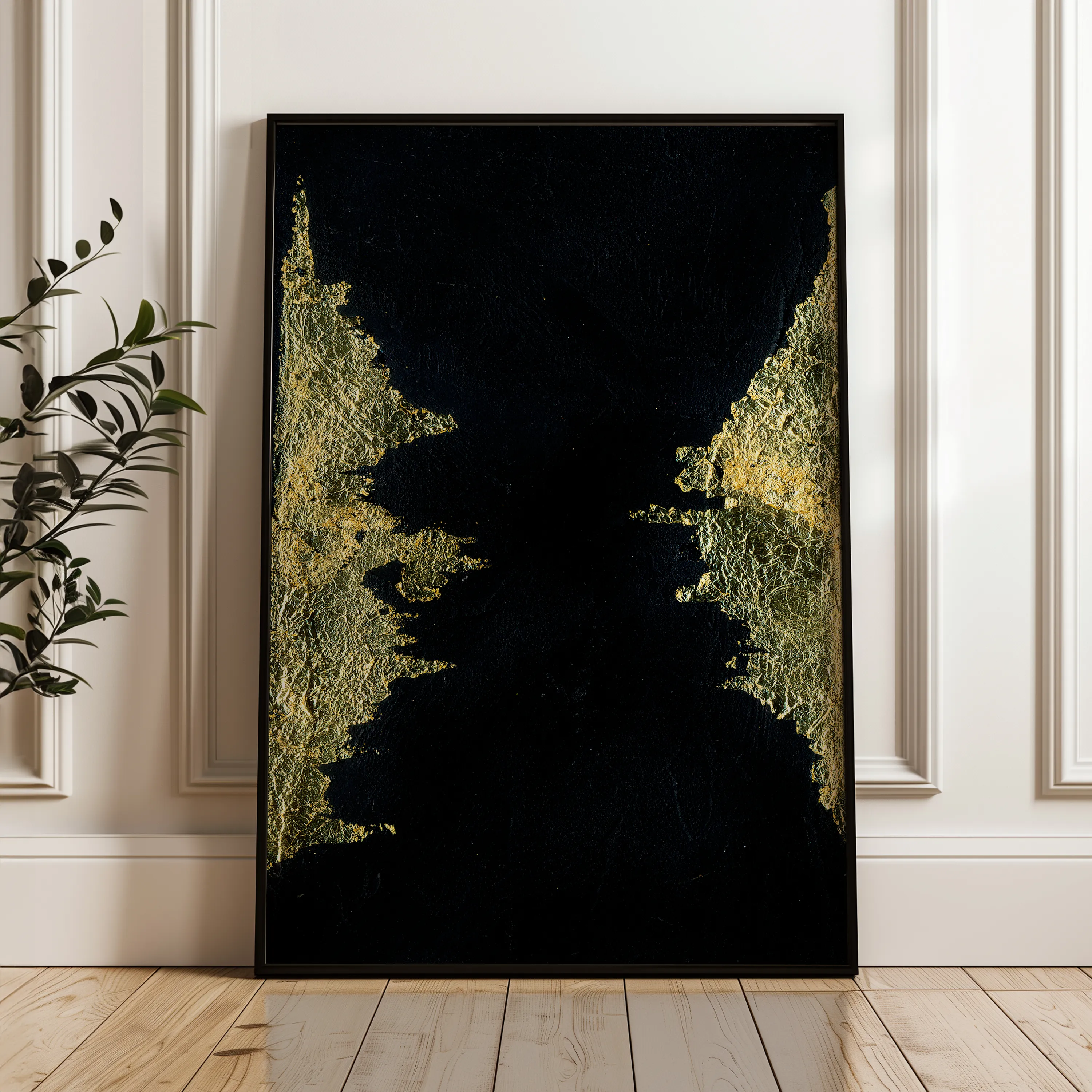 Abstract 067 Canvas Art 18" x 24" / 45 x 60 cm / Black