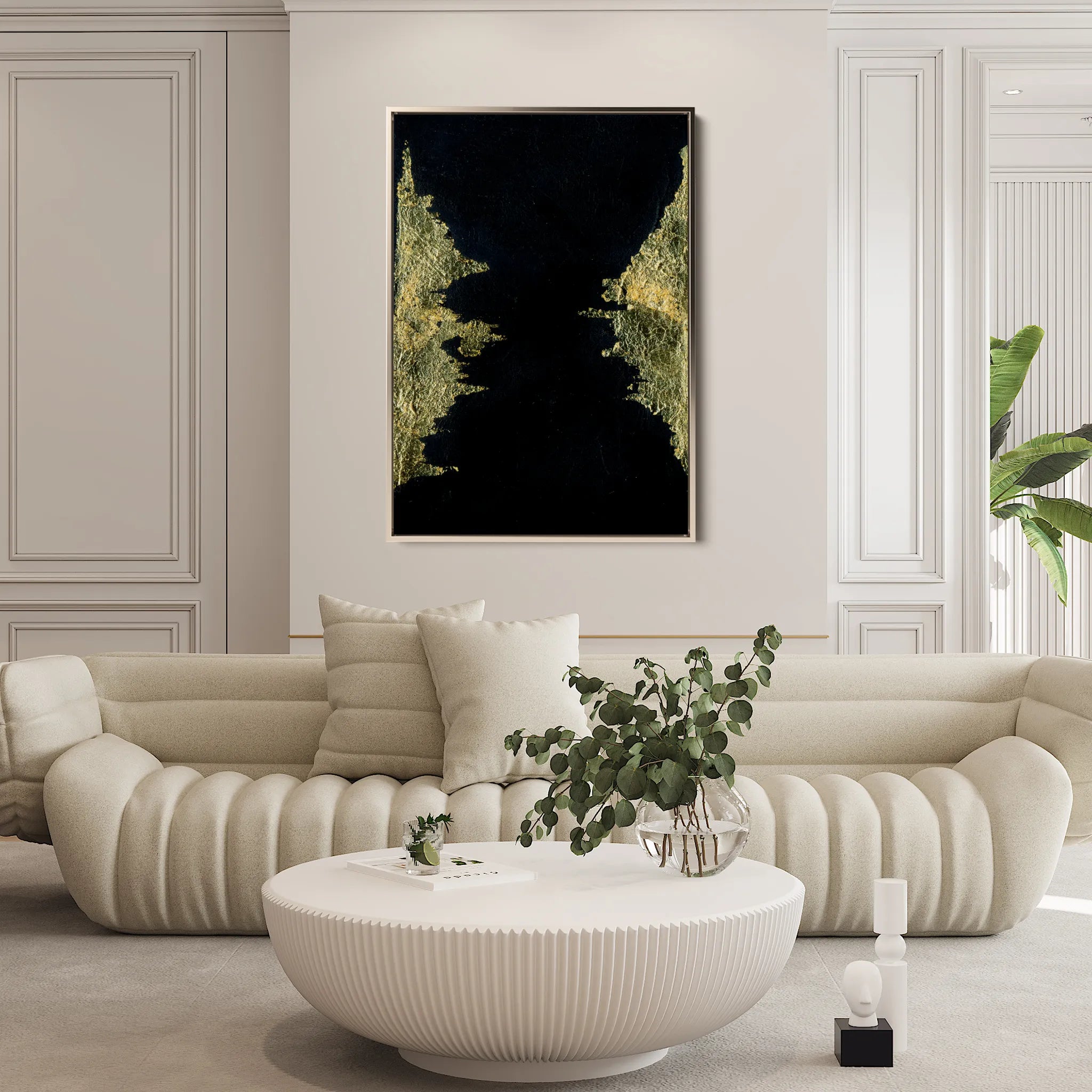 Abstract 067 Canvas Art 18" x 24" / 45 x 60 cm / Black