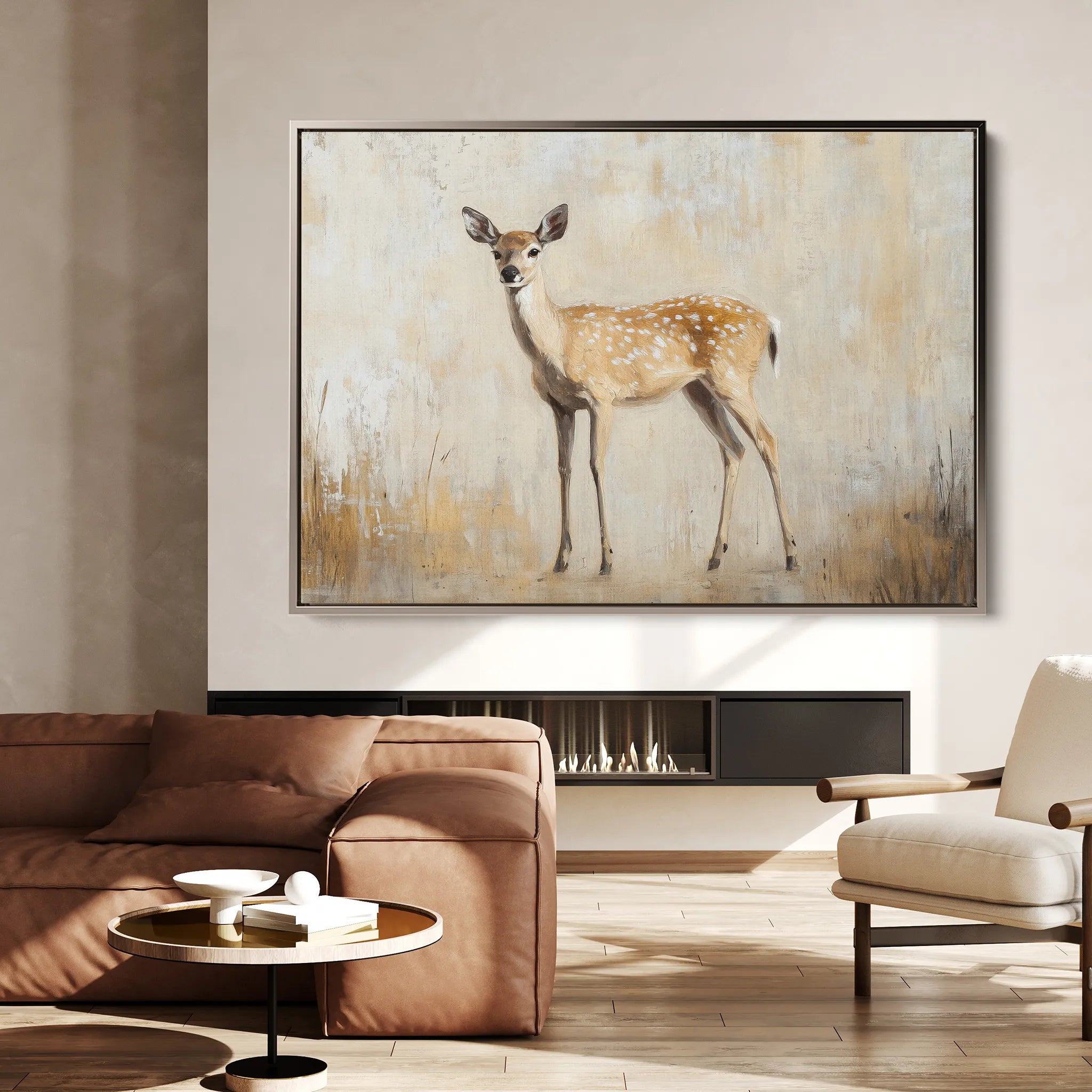 Animals 067 Canvas Art 18" x 24" / 45 x 60 cm / Black