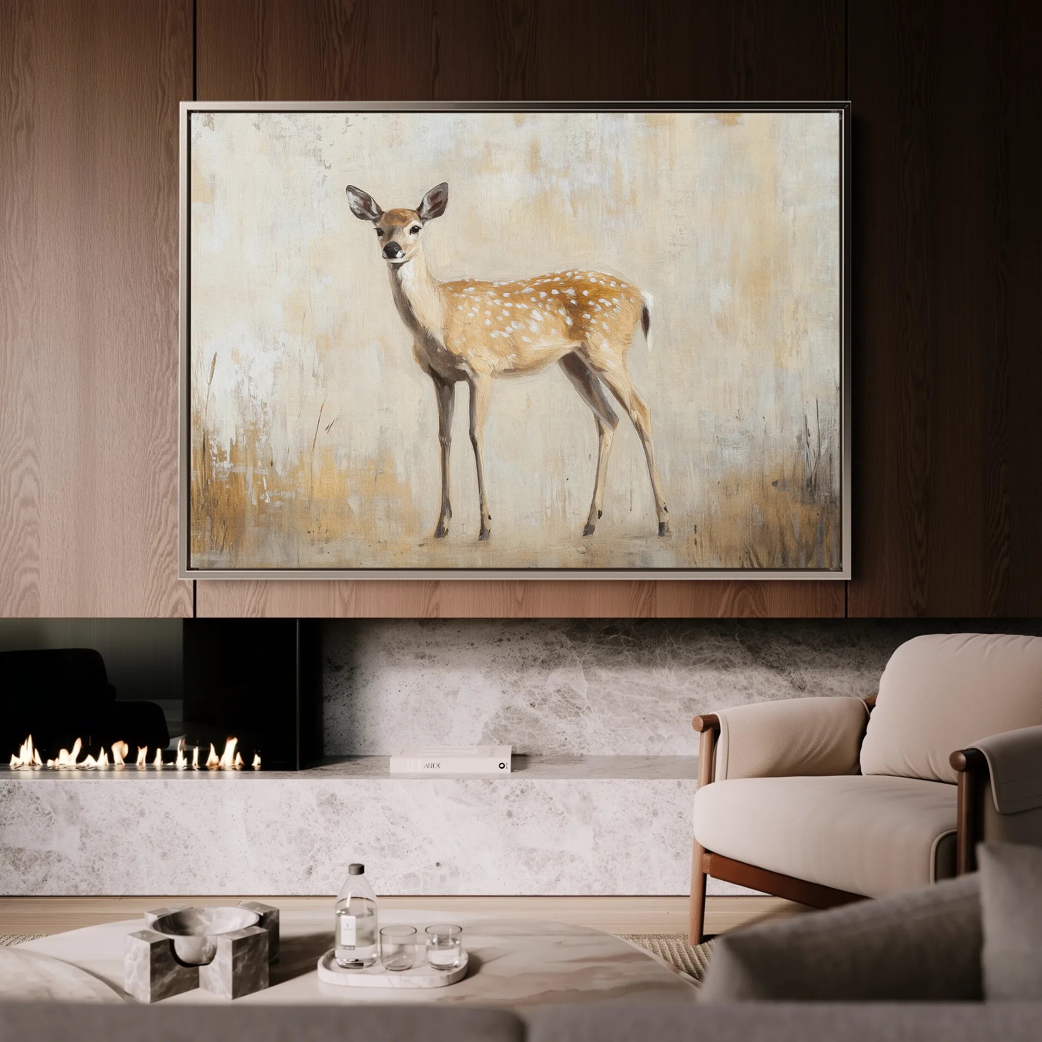 Animals 067 Canvas Art 18" x 24" / 45 x 60 cm / Black
