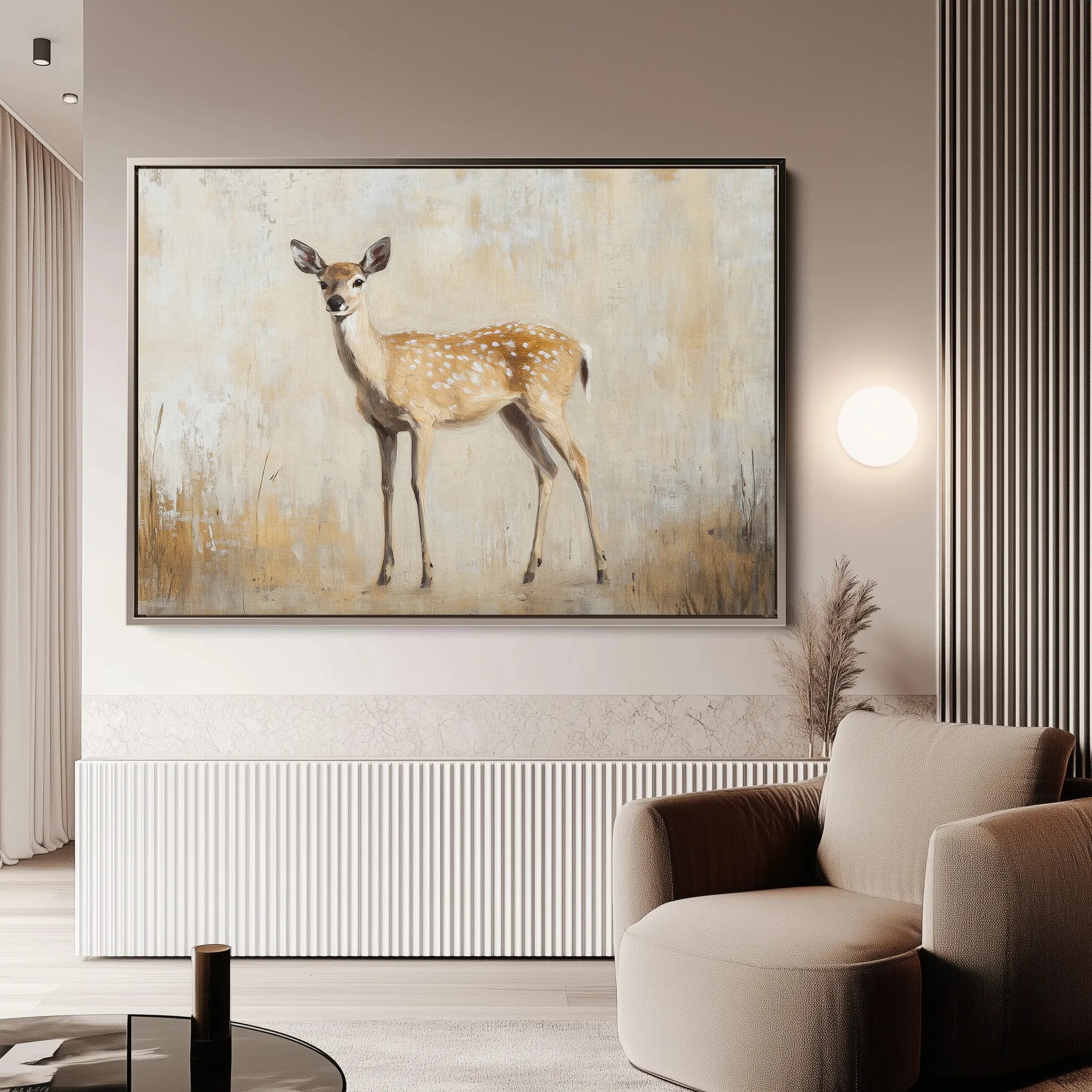 Animals 067 Canvas Art 18" x 24" / 45 x 60 cm / Black