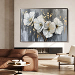 Floral 067 Canvas Art 18" x 24" / 45 x 60 cm / Black