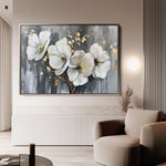 Floral 067 Canvas Art 18" x 24" / 45 x 60 cm / Black