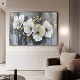 Floral 067 Canvas Art 18" x 24" / 45 x 60 cm / Black
