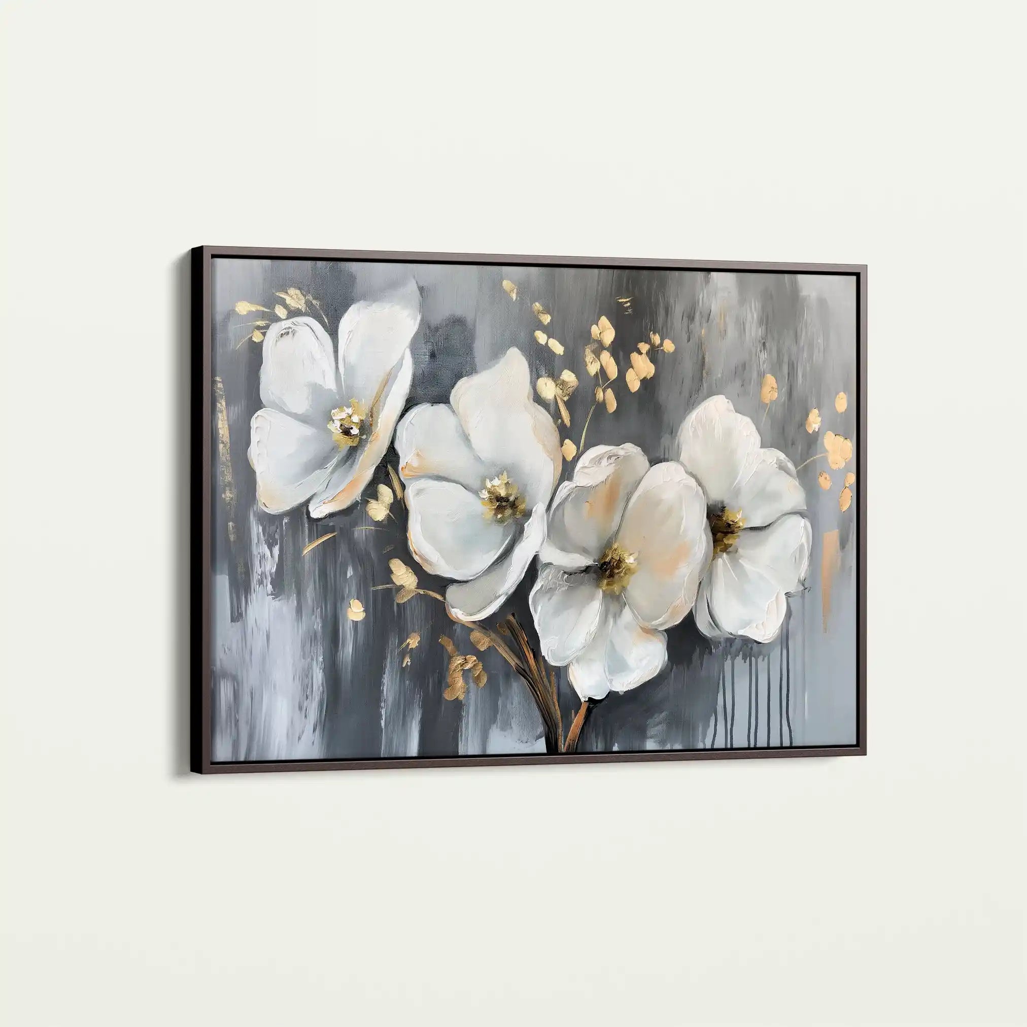 Floral 067 Canvas Art 18" x 24" / 45 x 60 cm / Black