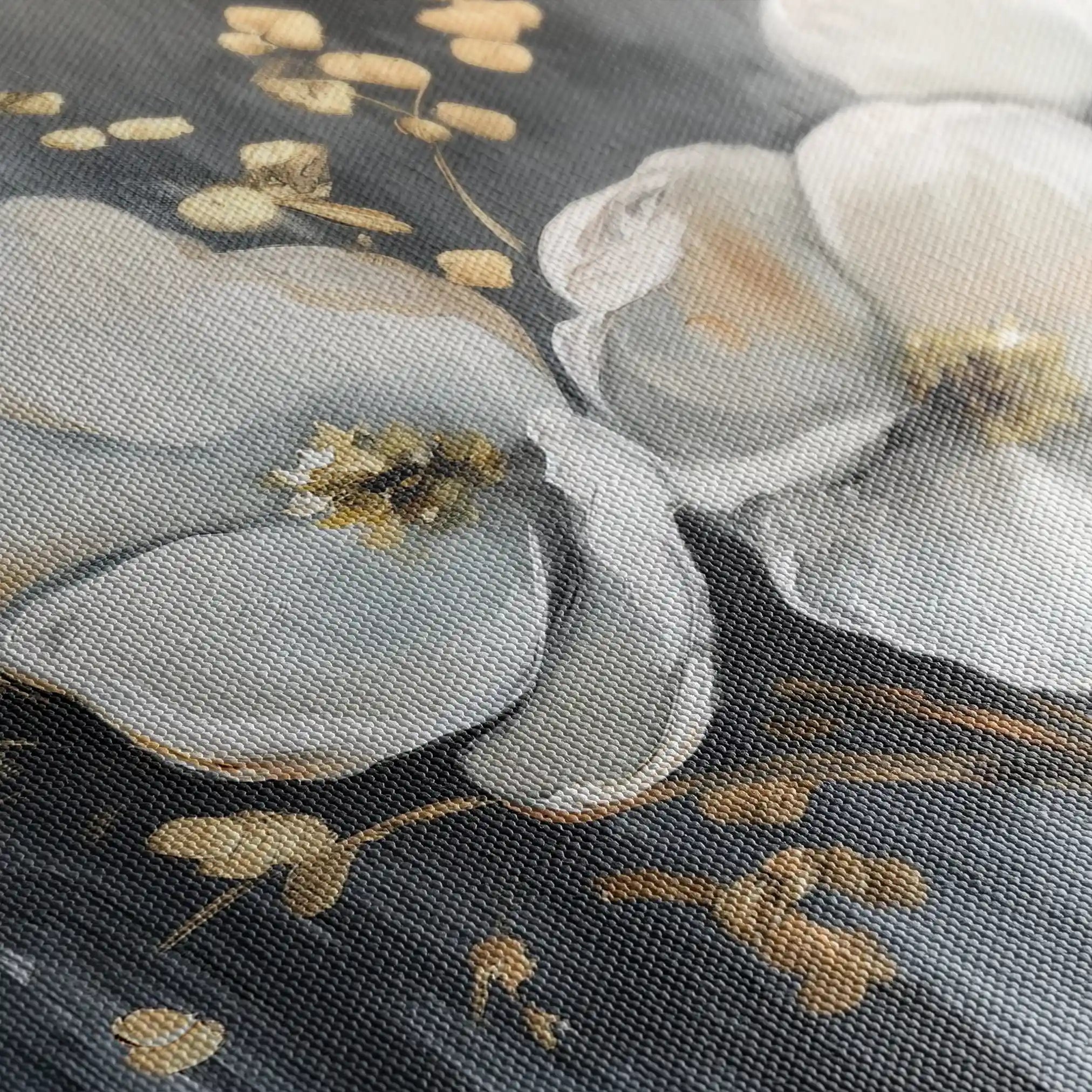 Floral 067 Canvas Art 18" x 24" / 45 x 60 cm / Black