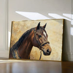 Horses 067 Canvas Art 18" x 24" / 45 x 60 cm / Black