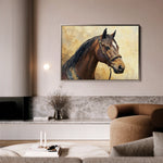 Horses 067 Canvas Art 18" x 24" / 45 x 60 cm / Black