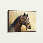 Horses 067 Canvas Art 18" x 24" / 45 x 60 cm / Black