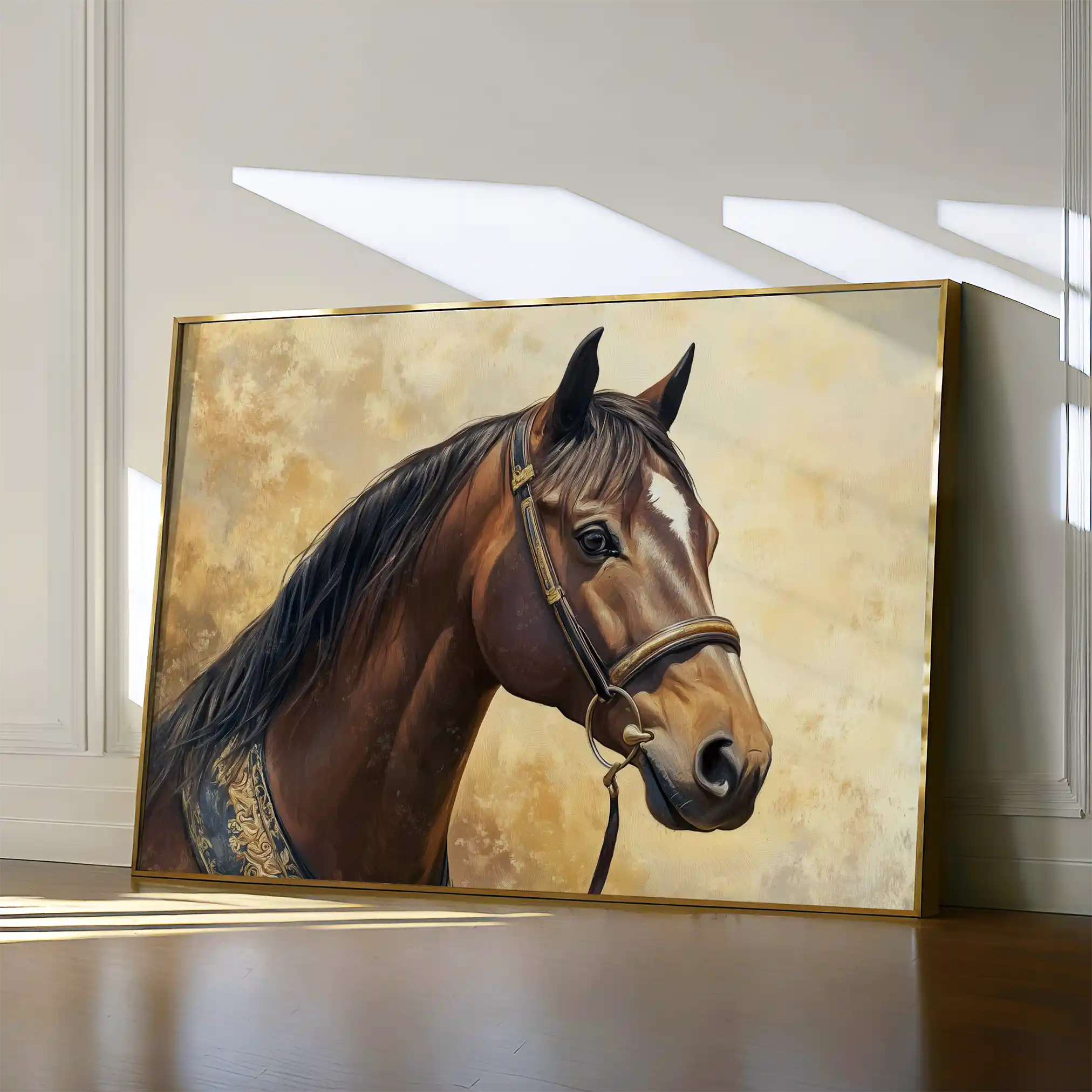 Horses 067 Canvas Art 60 x 40 cm / Black