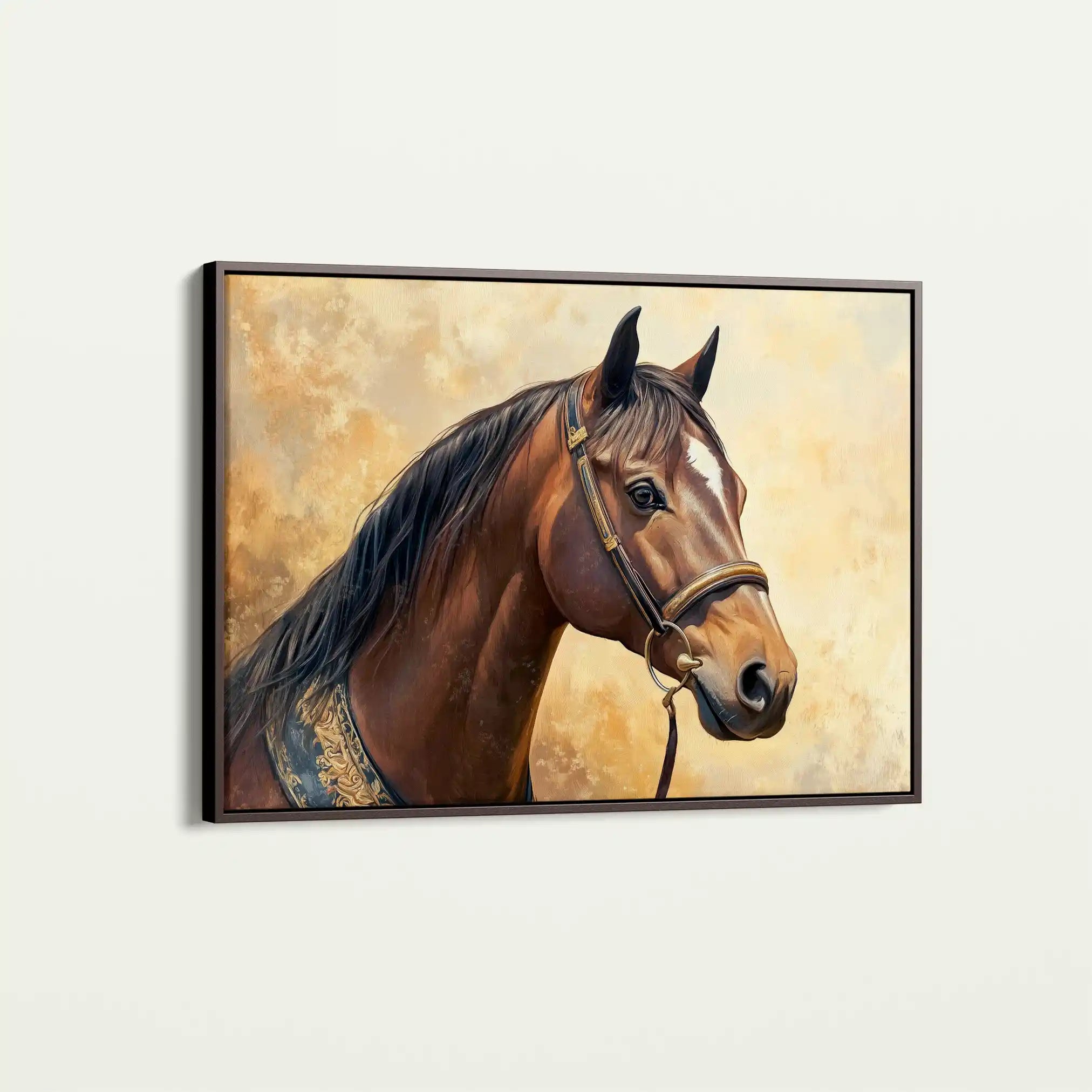 Horses 067 Canvas Art 60 x 40 cm / Black