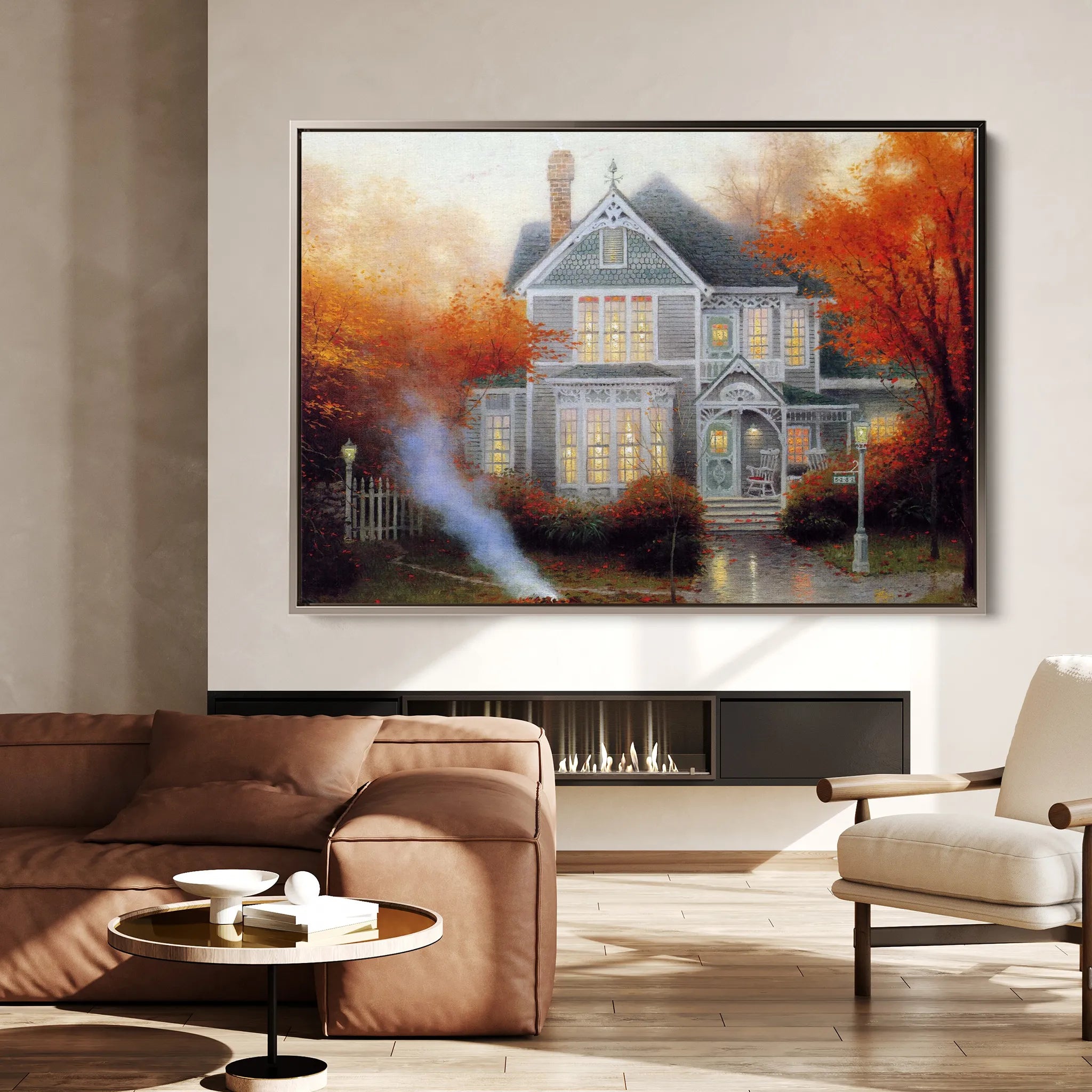 Landscape 067 Canvas Art 18" x 24" / 45 x 60 cm / Black