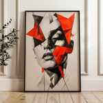 Portrait 067 Canvas Art 18" x 24" / 45 x 60 cm / Black