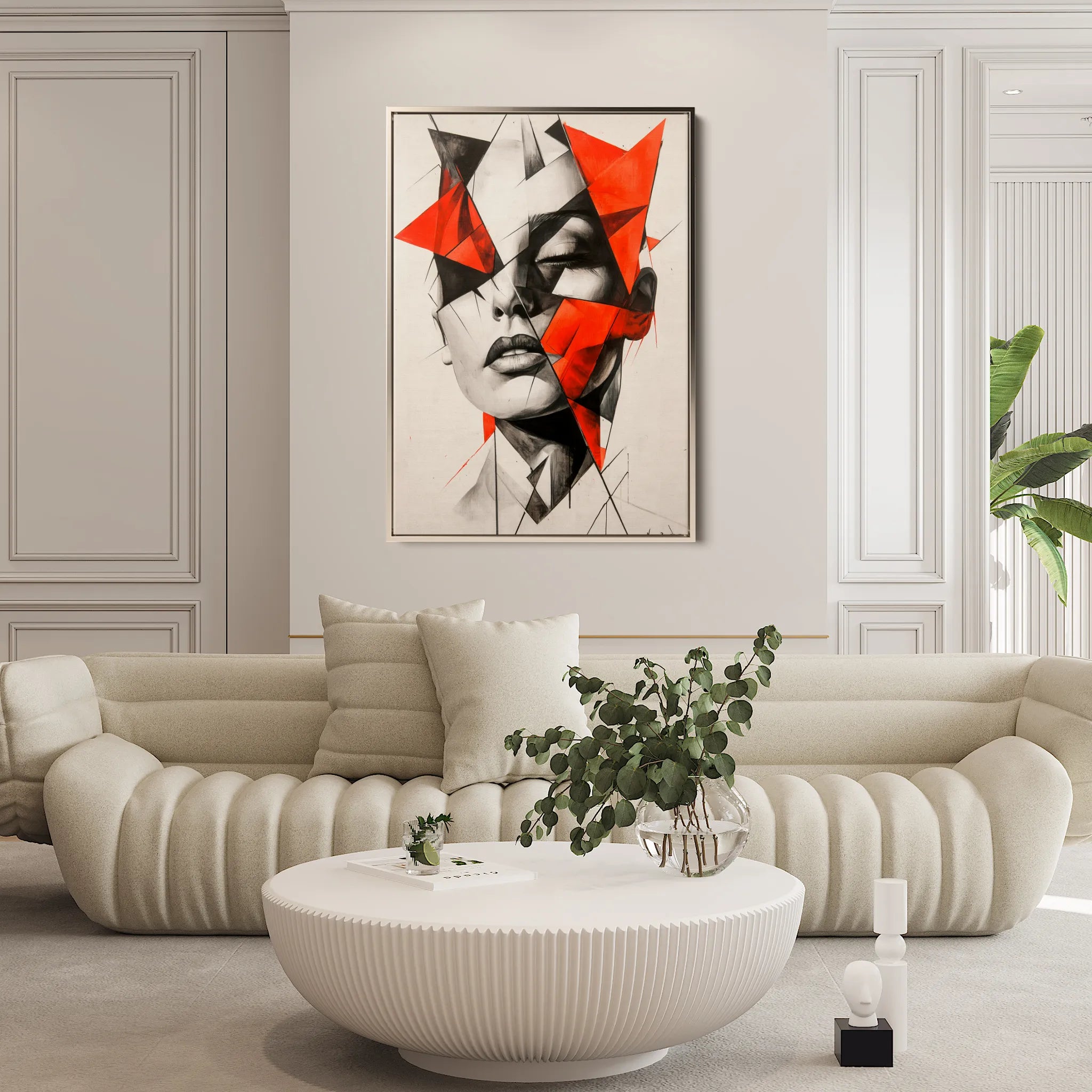 Portrait 067 Canvas Art 18" x 24" / 45 x 60 cm / Black