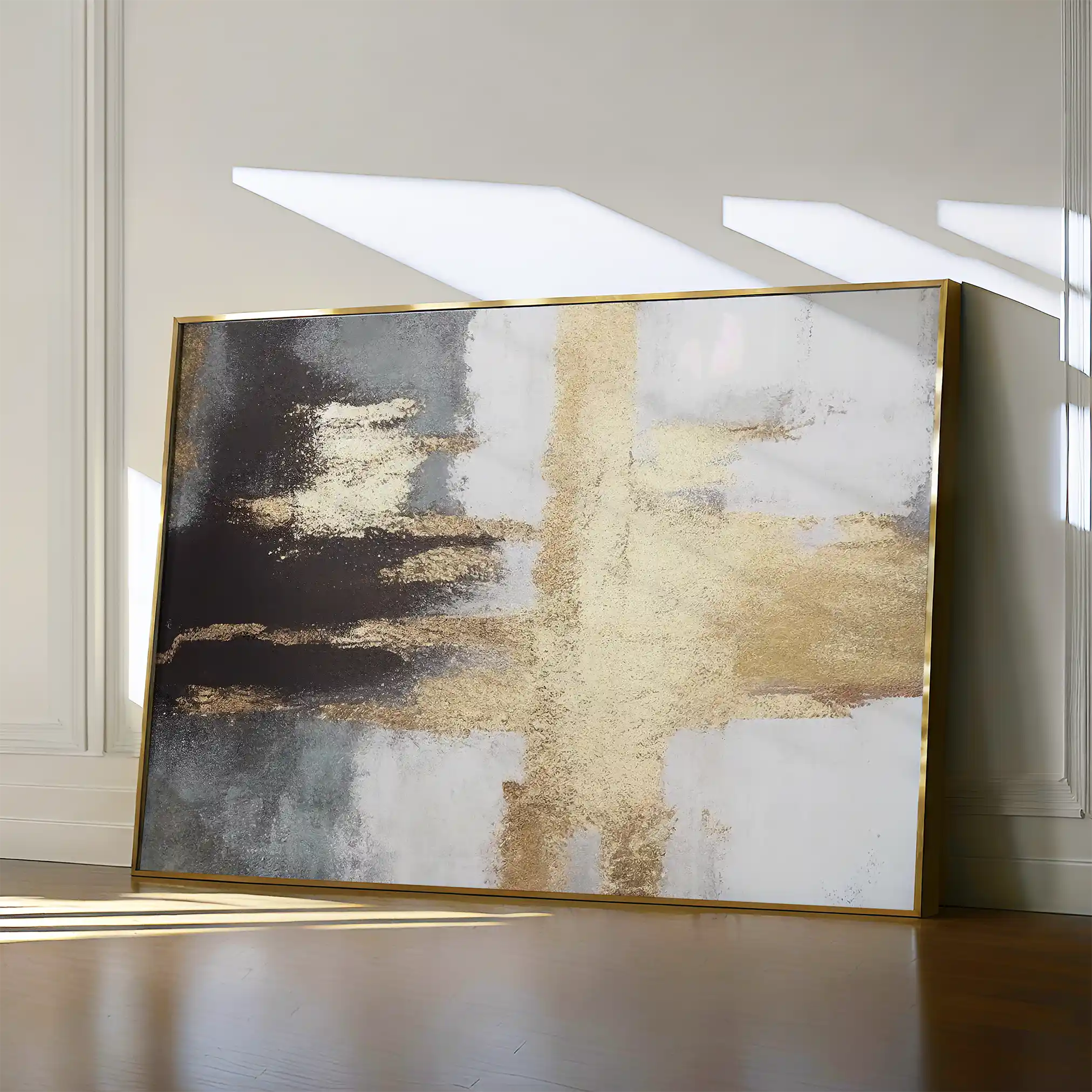 Abstract 068 Canvas Art 18" x 24" / 45 x 60 cm / Black
