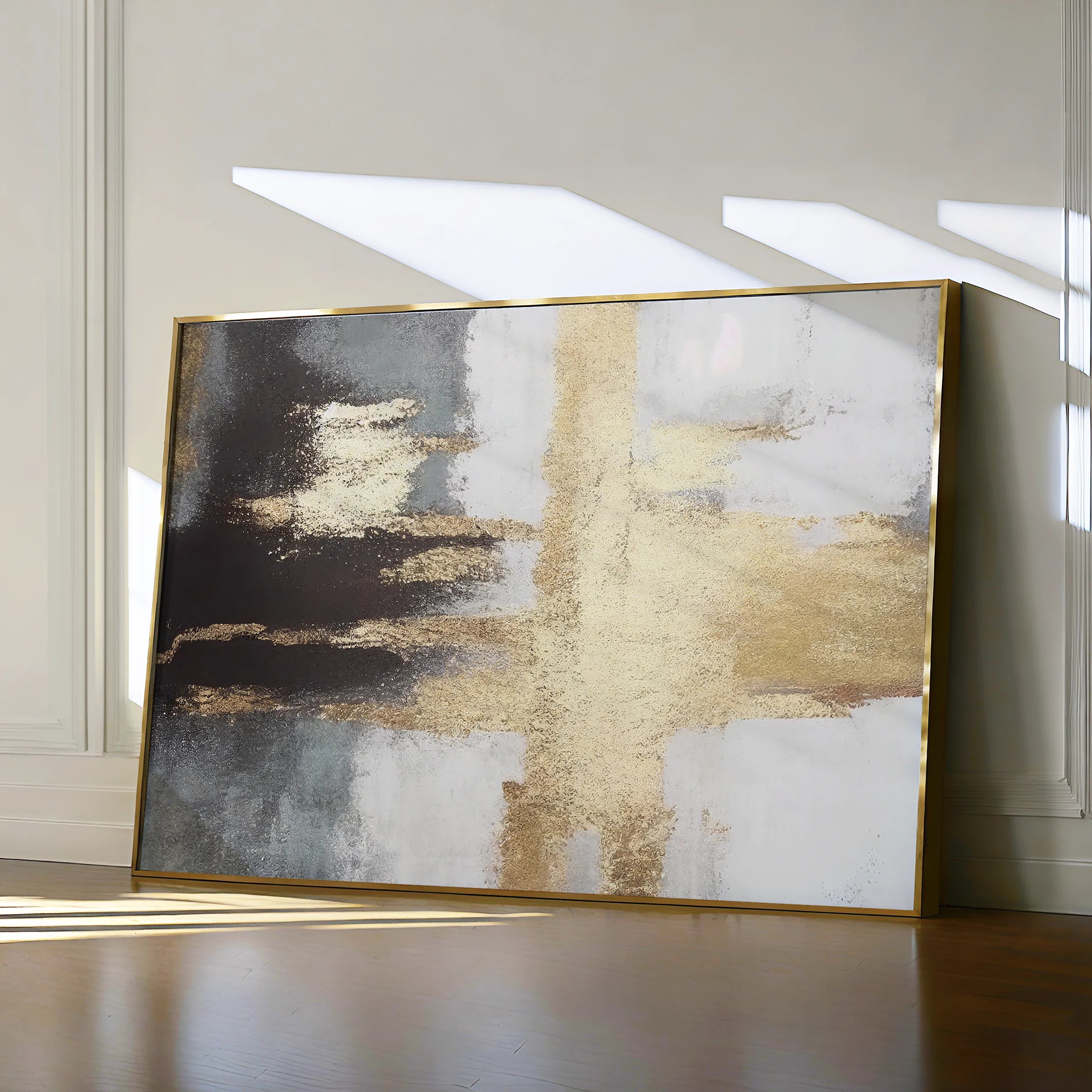 Abstract 068 Canvas Art 18" x 24" / 45 x 60 cm / Black