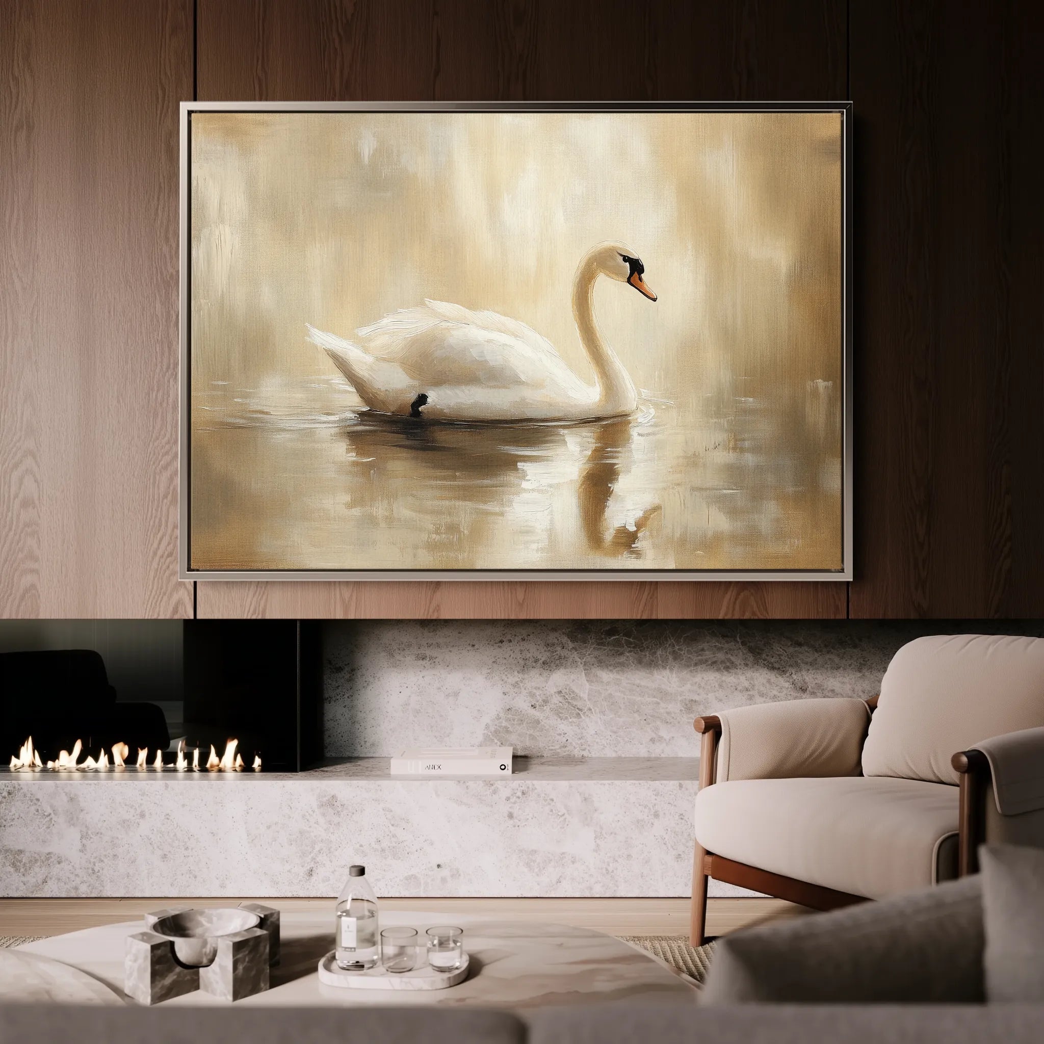 Animals 068 Canvas Art 18" x 24" / 45 x 60 cm / Black