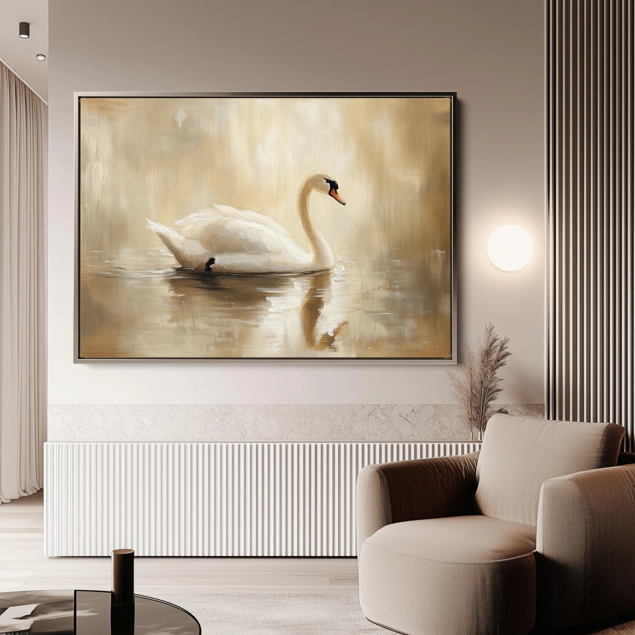 Animals 068 Canvas Art 18" x 24" / 45 x 60 cm / Black